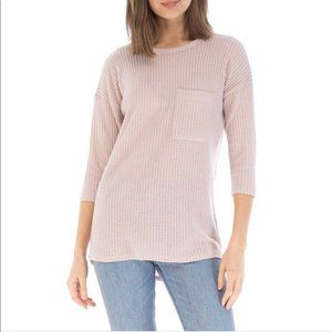 Bobeau Blush Pink Thermal Pocket Cozy Soft Tunic XS